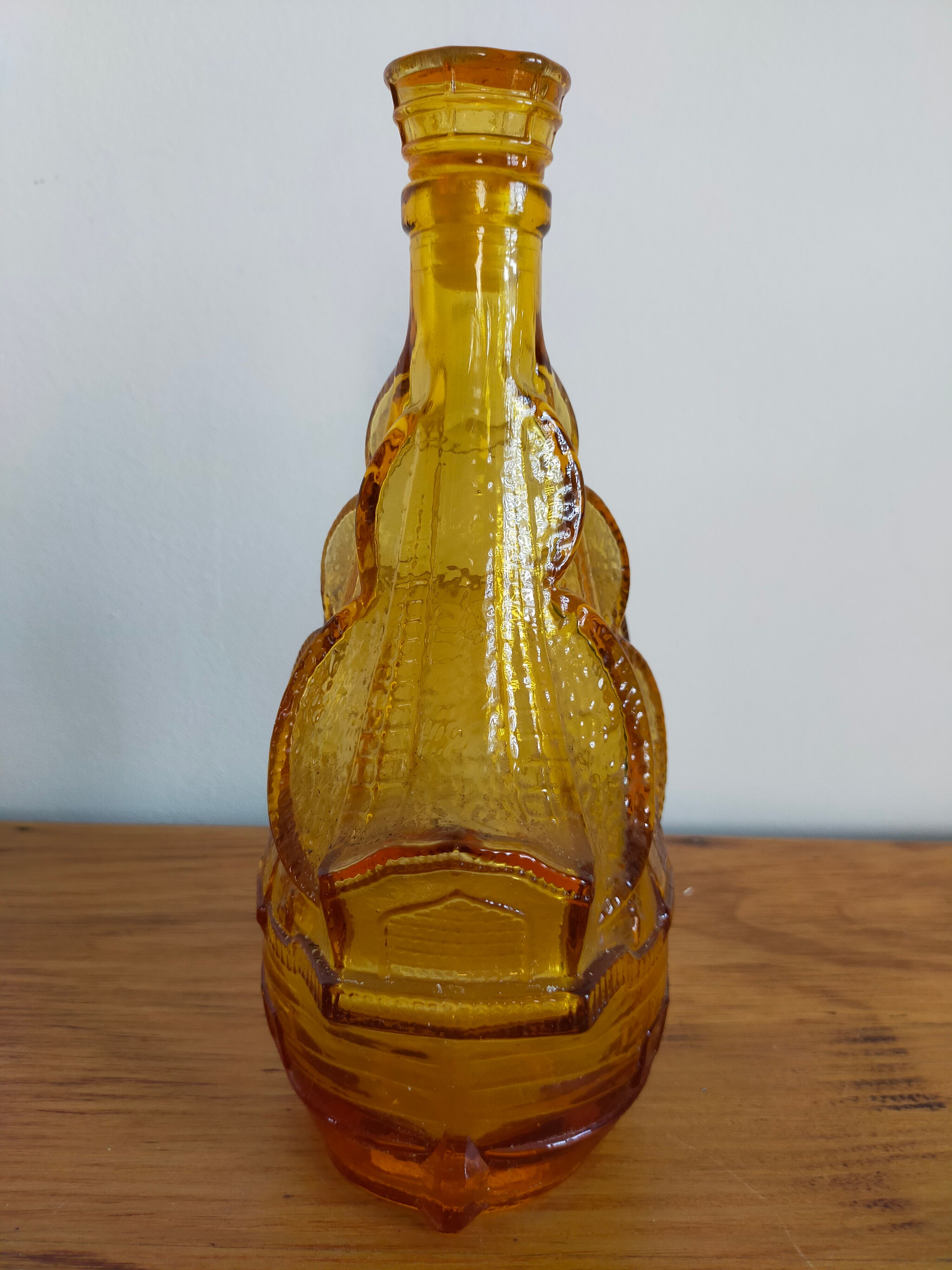 Vintage amber glass bottle