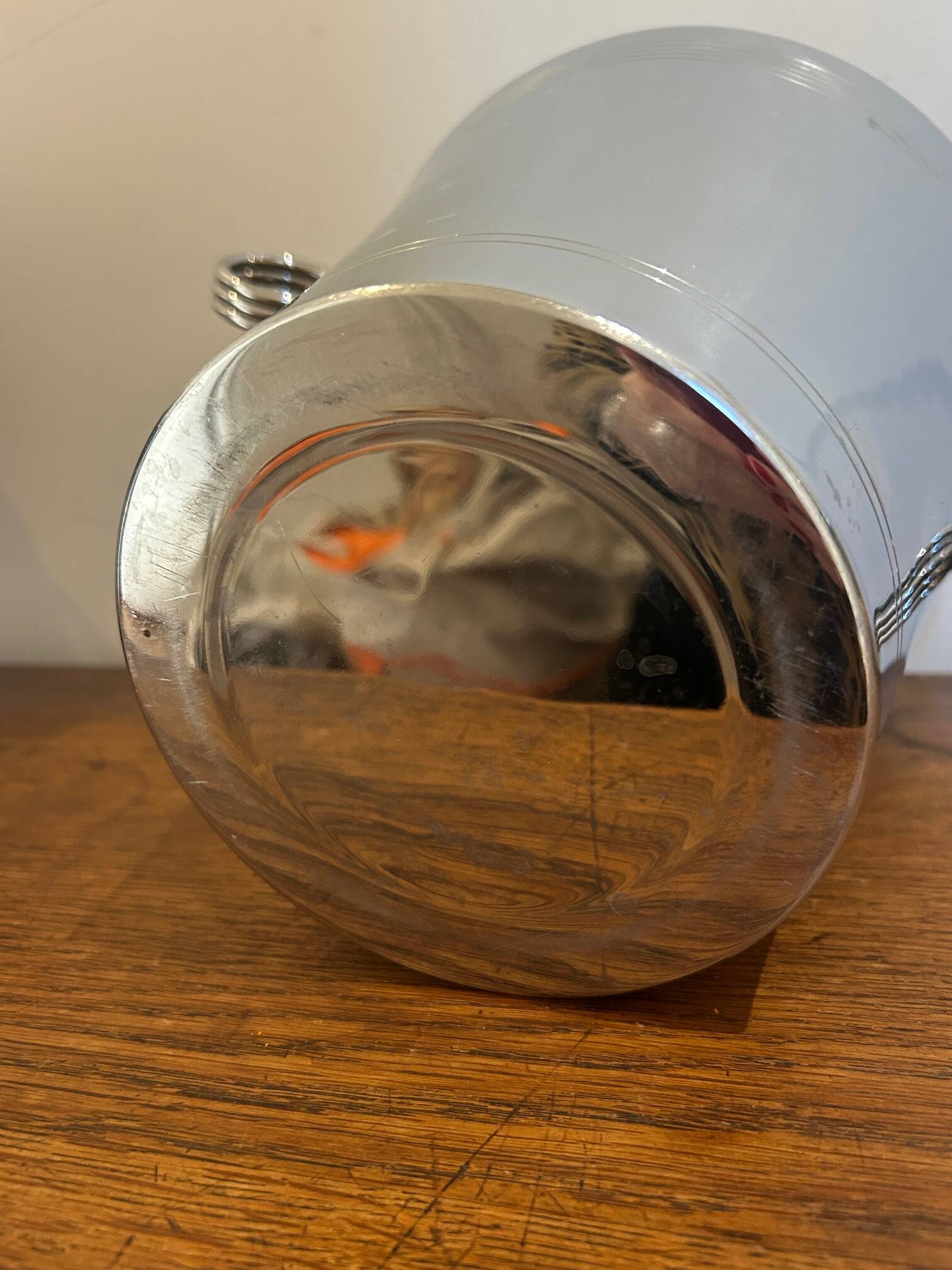 chrome metal champagne bucket 1950