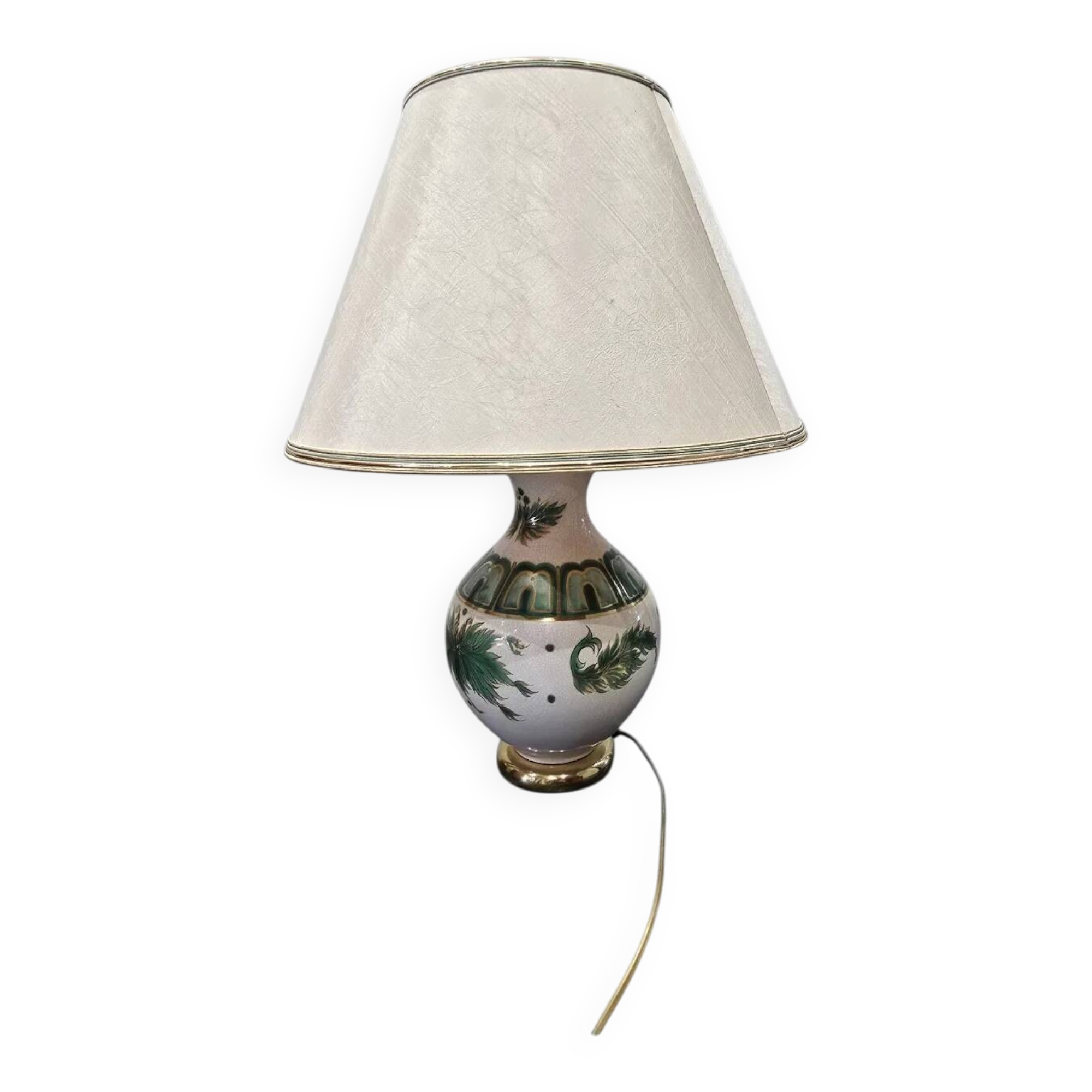 Large vintage Louis Drimmer lamp in glazed ceramic – 1970s/80s