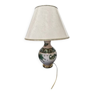 Large vintage Louis Drimmer lamp in glazed ceramic – 1970s/80s