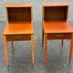 Set of 2 Scandinavian teak bedside tables with double tops, 1965
