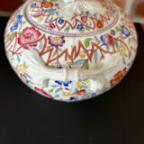 Polychrome sugar bowl Creil and Montereau