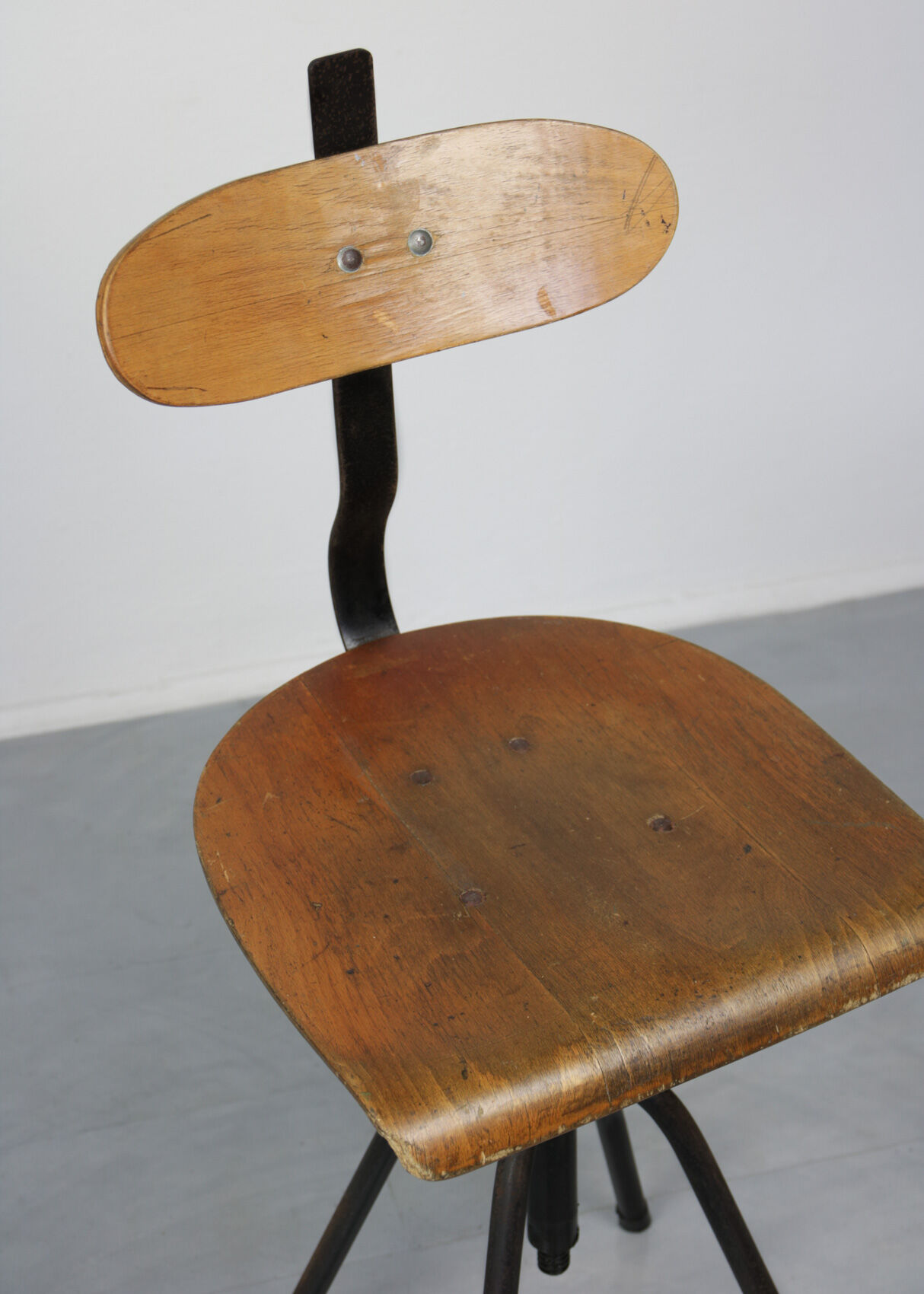 Pair of  swivel chairs industrial black, 1960s