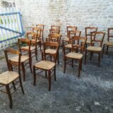 Set of 15 straw chairs