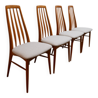 Set of 4 Niels Koefoed dining chairs, 1960s