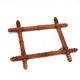 Small wall mirror in turned wood in a faux bamboo style, 1930s.