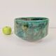 Vintage Handmade Green Luster Glaze Ceramic Bowl, 1960