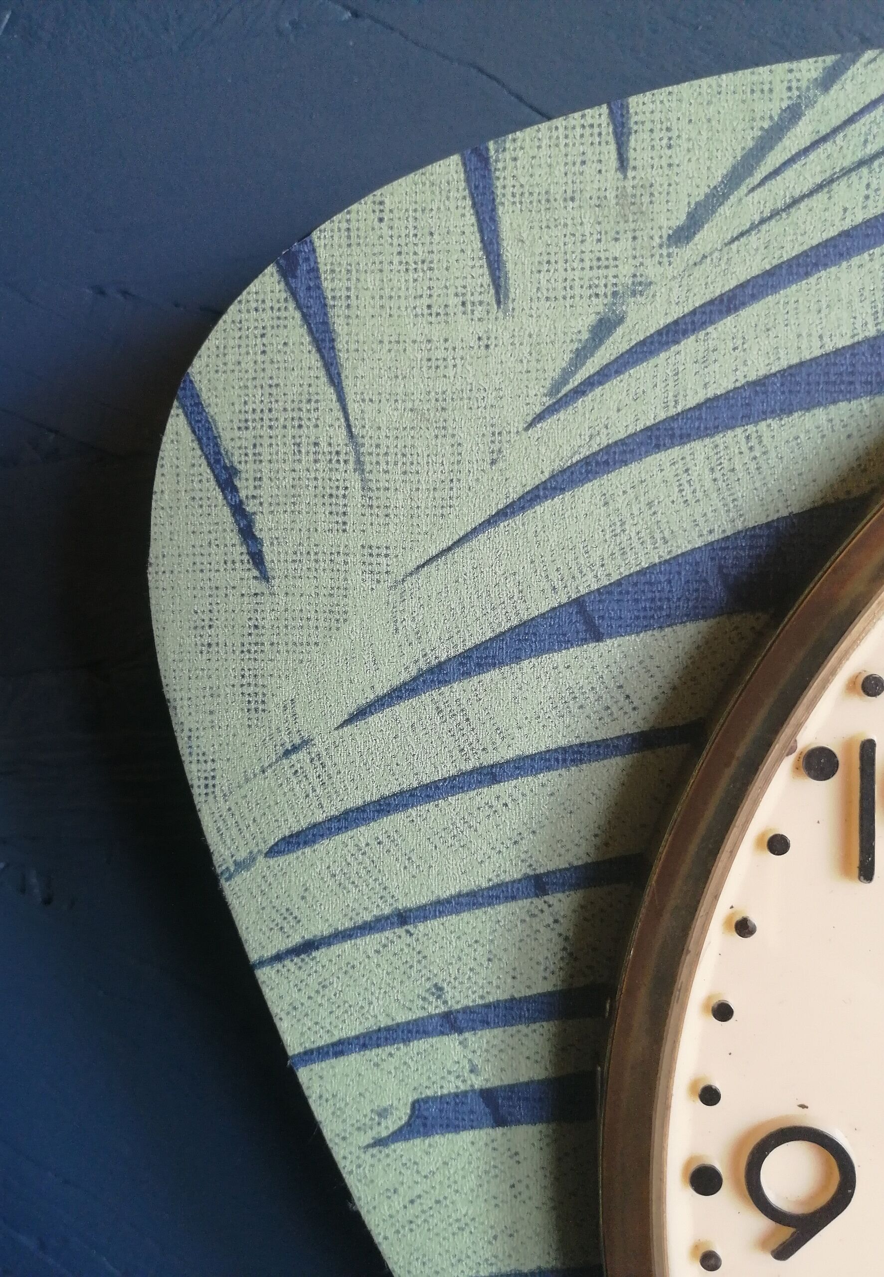 Vintage clock, wall clock "Bayard Green Copper"