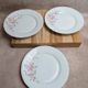 Set of 3 vintage flat plates in Jugoporcelan porcelain – Yugoslavia