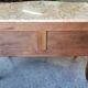 ROSEWOOD COMMODE WITH 2 DRAWERS AND OCHRE MARBLE TOP