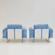 Pair of Senzafine armchairs by Eleonore Peduzzi Riva for Zanotta