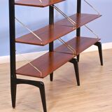Dutch wall unit in teak by Louis van Teeffelen for WeBe, 1960s