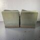 Pair of green velvet club armchairs