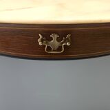 Canaletto Walnut and Beech Console with a Marble Top attr. to Paolo Buffa