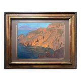 Painting by Edouard Pannetier (1884-1965) Mediterranean Marine