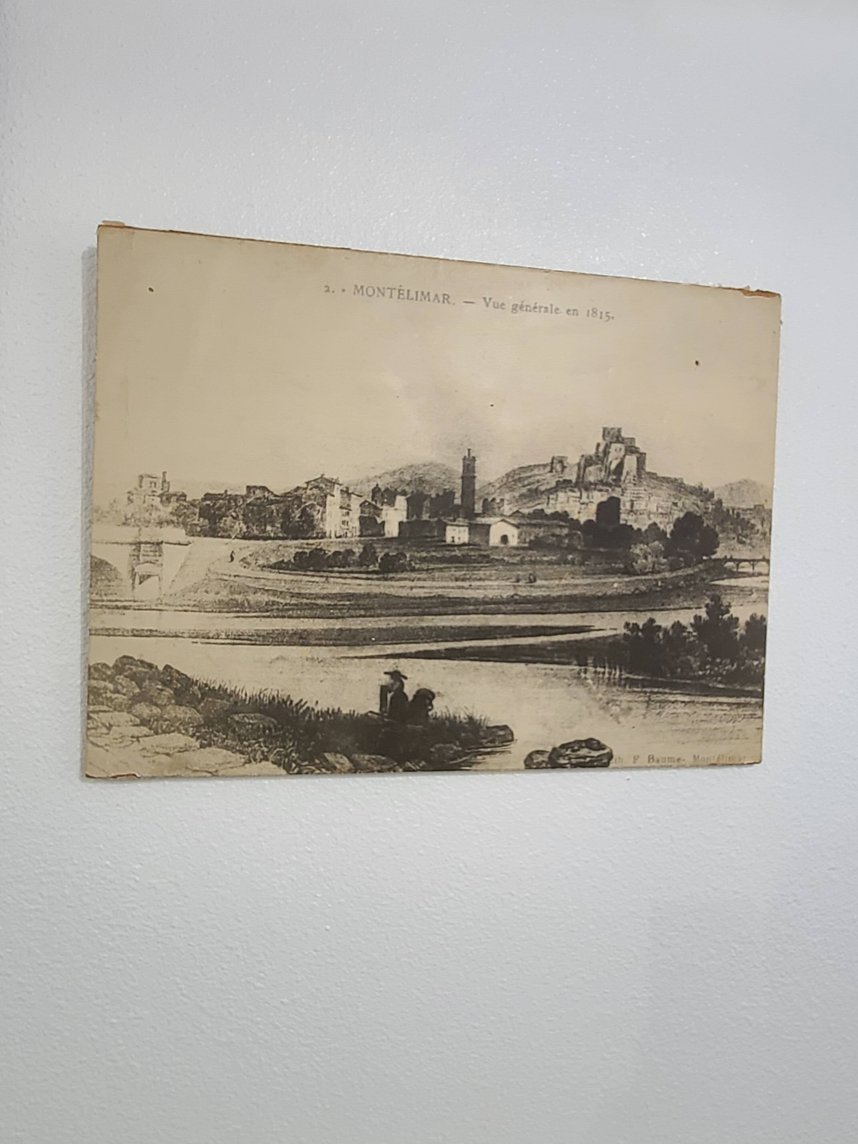 Old View of Montélimar in 1815 - Lib. F. Baume (Large Size)