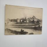 Old View of Montélimar in 1815 - Lib. F. Baume (Large Size)