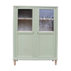 Renovated antique display cabinet – Lizard Green (Pure & Paint)