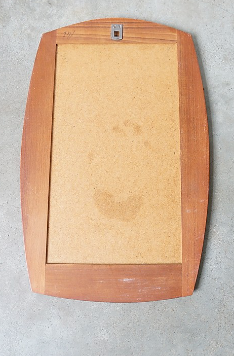 Vintage danish teak wooden mirror 1960