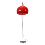 Lampadaire Space Age Guzzini Meblo en plastique et métal chromé, Italie années 1970