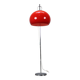 Guzzini Meblo Floor Lamp with Plastic Shade, Italy 1970s — Space Age Chrome