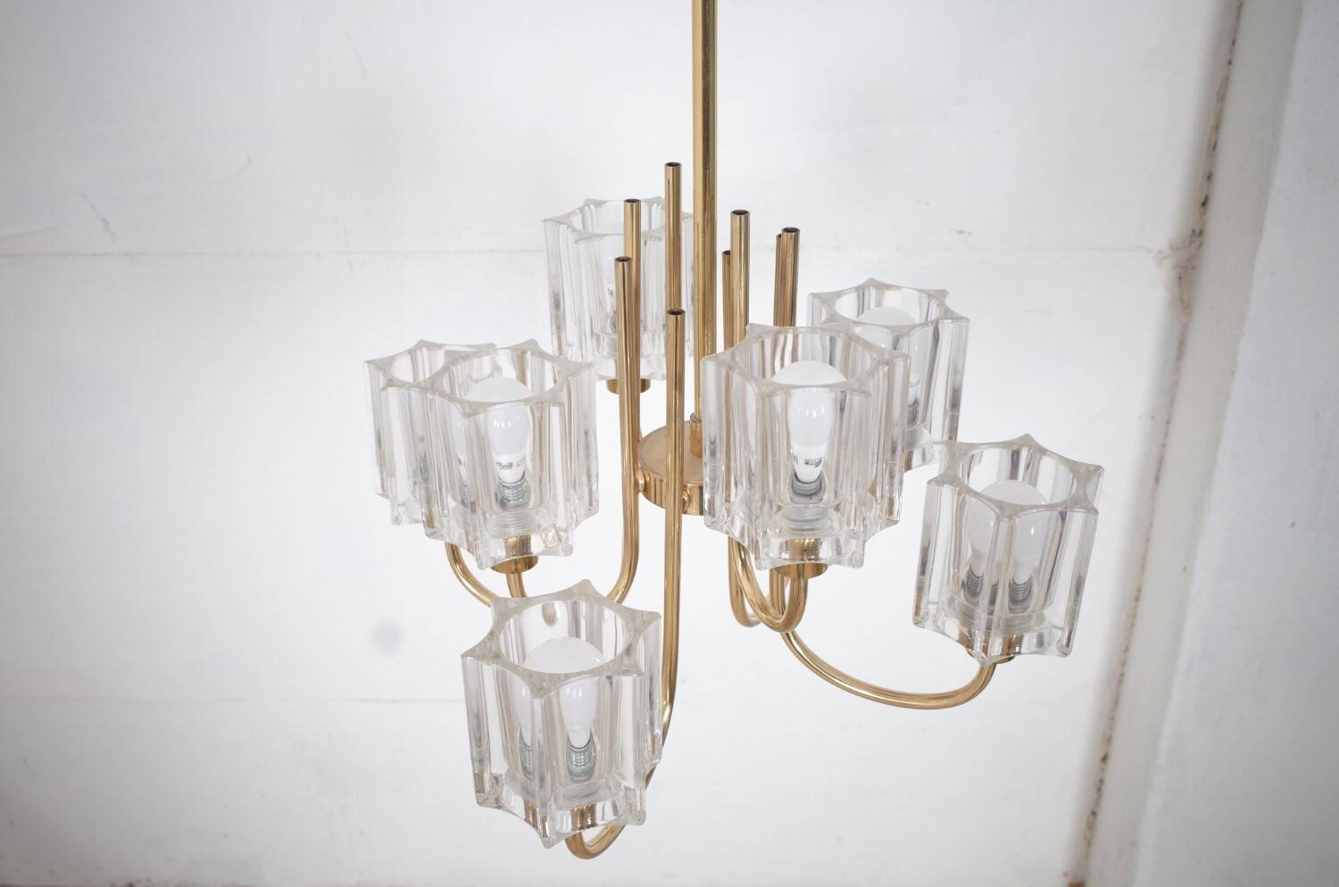 Lustre en Verre Cristal de Peill & Putzler, 1970s