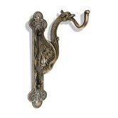 Patère dragon gothique, porte plante ou porte manteau laiton