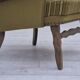Chaise longue danoise des années 1970, mobilier vert d'origine en laine, bois de chêne.