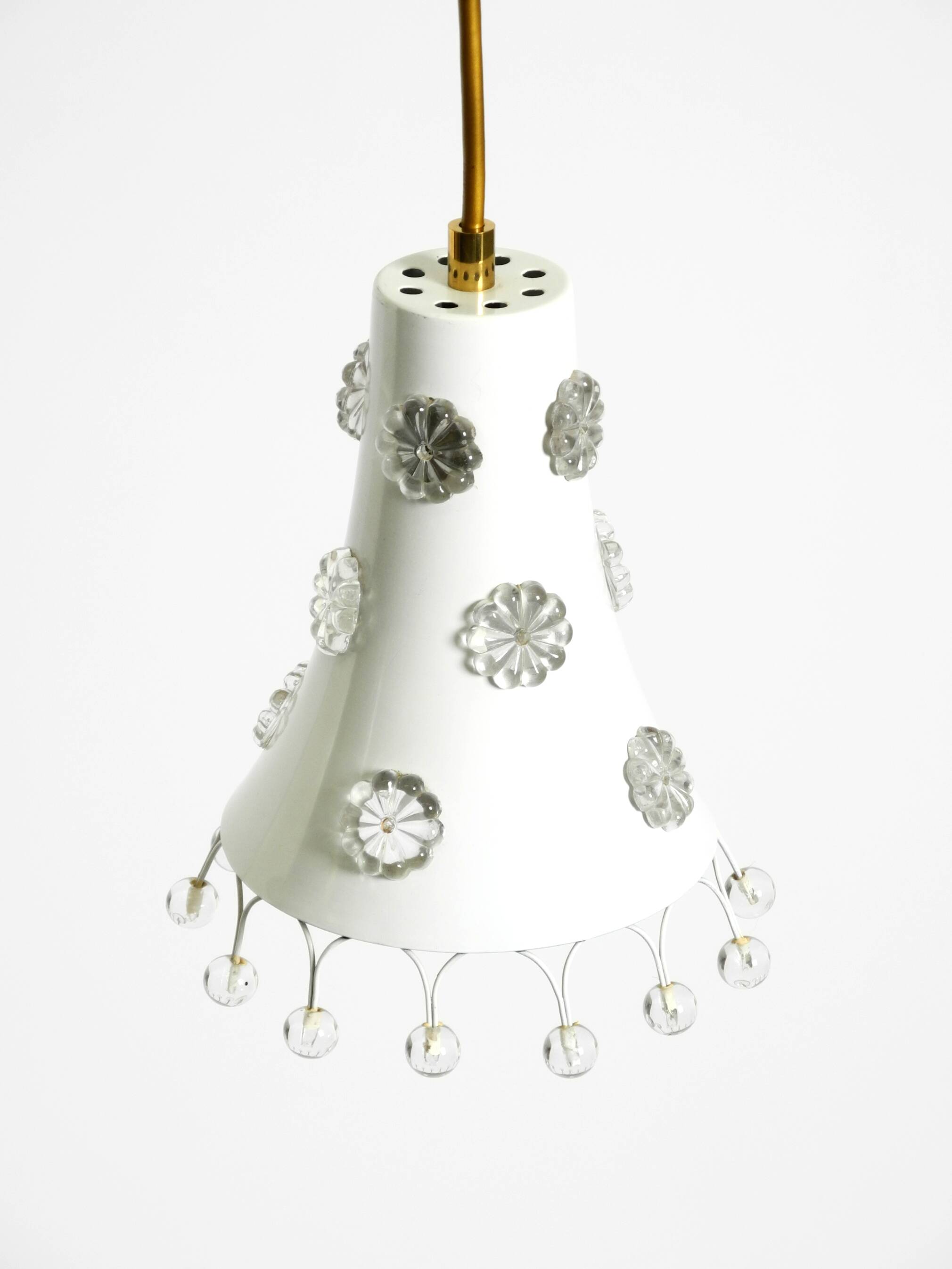 Beautiful small mid-century pendant lamp by Emil Stejnar in a trumpet shape