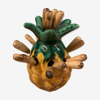 Vallauris Pineapple holder of vintage ceramic spades