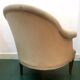 Fauteuil crapaud velours vintage crème
