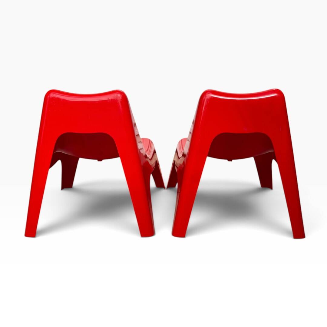 Paire de fauteuils enfant BUNSÖ – IKEA – Thomas Sandell – rouge
