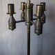 Brutalist mid-century brass floor lamp with 4 lights, 1960s