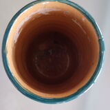 Vase or pot in glazed earthenware signed underneath