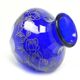 Art déco vase, cobalt crystal, Józefina Glassworks, Poland, 1930s