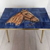 50s ceramic horse coffee table