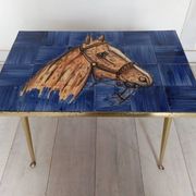 50s ceramic horse coffee table
