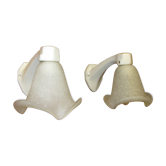 Paire d'appliques anciennes de salle de bain