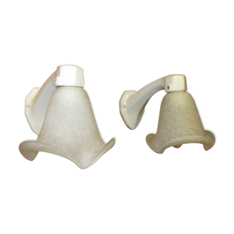Pair of old bathroom wall lamps