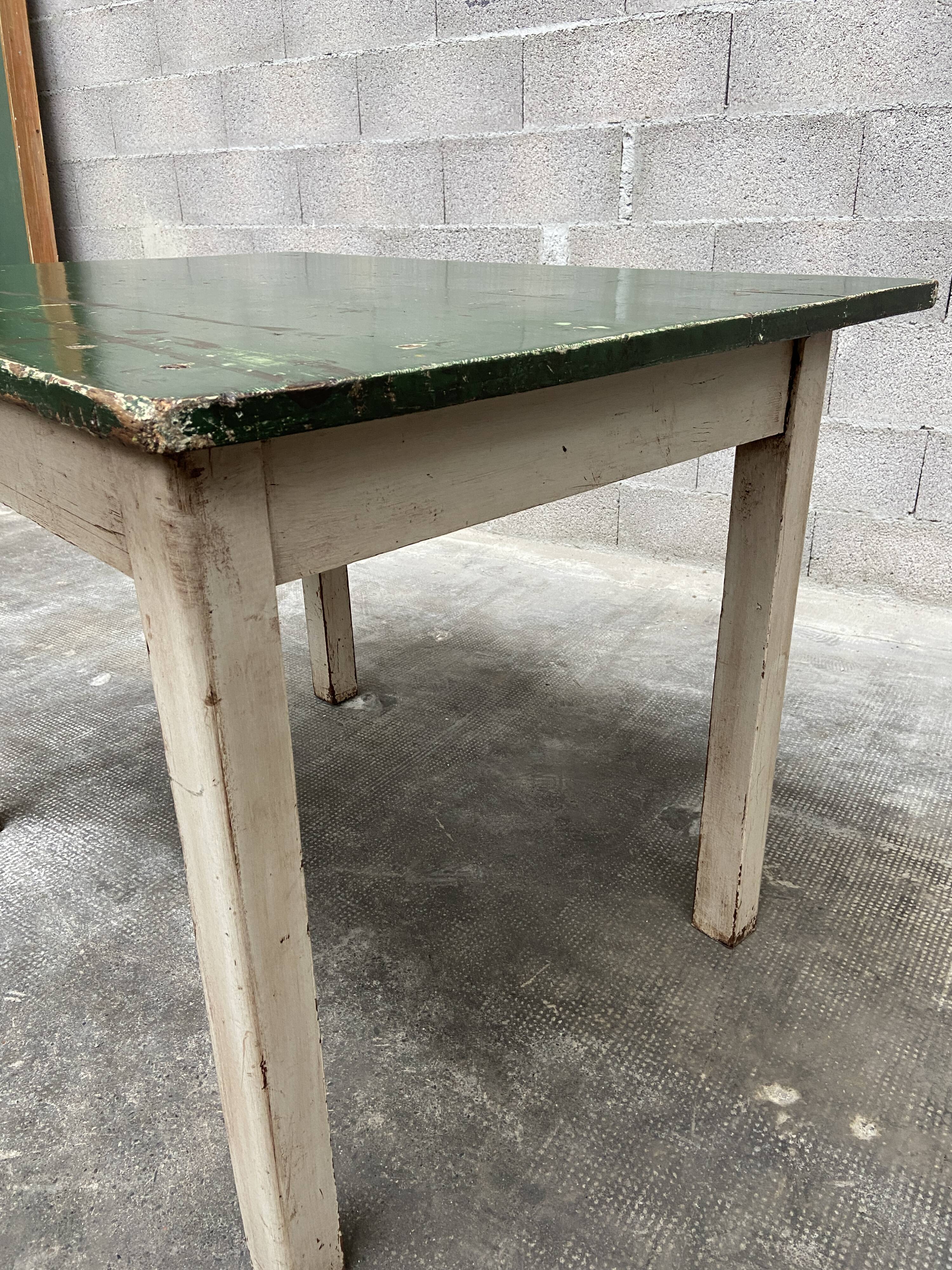 Table de ferme shabby chic vintage 1950