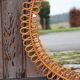 Italian rattan wall mirror, 1960s