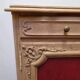 Louis XV buffet in oak & leather - Sandblasted