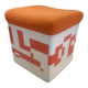 Vintage orange pouf 70's