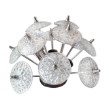 Lustre plafonnier Sputnik 3 feux Emil Stejnar - 1960