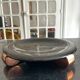 black and bronze art deco earthenware dish
