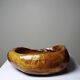 Brutalist vintage olive wood monoxyle catchall from the 50s-60s, handcrafted.