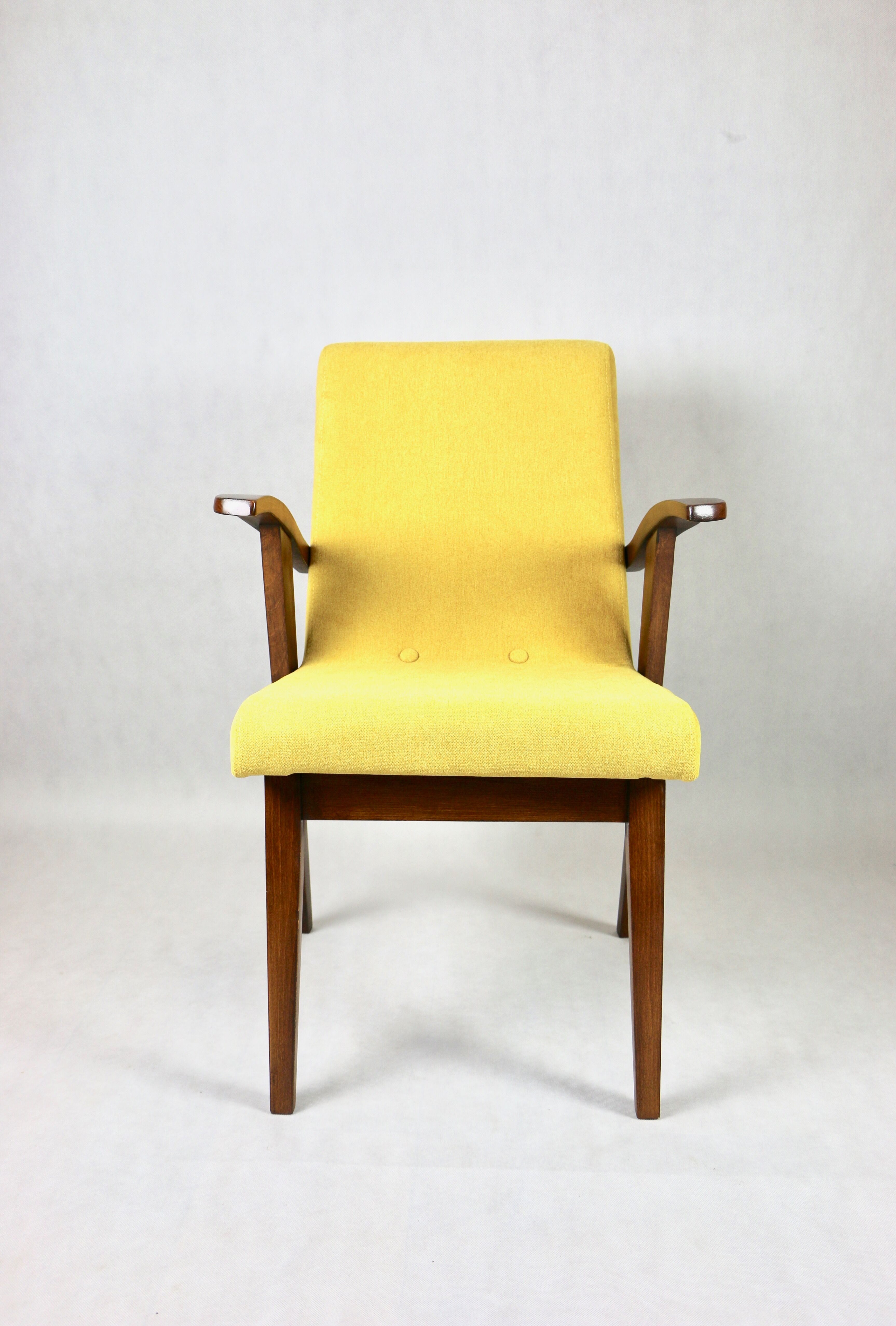 Vintage yellow armchair, 1970s