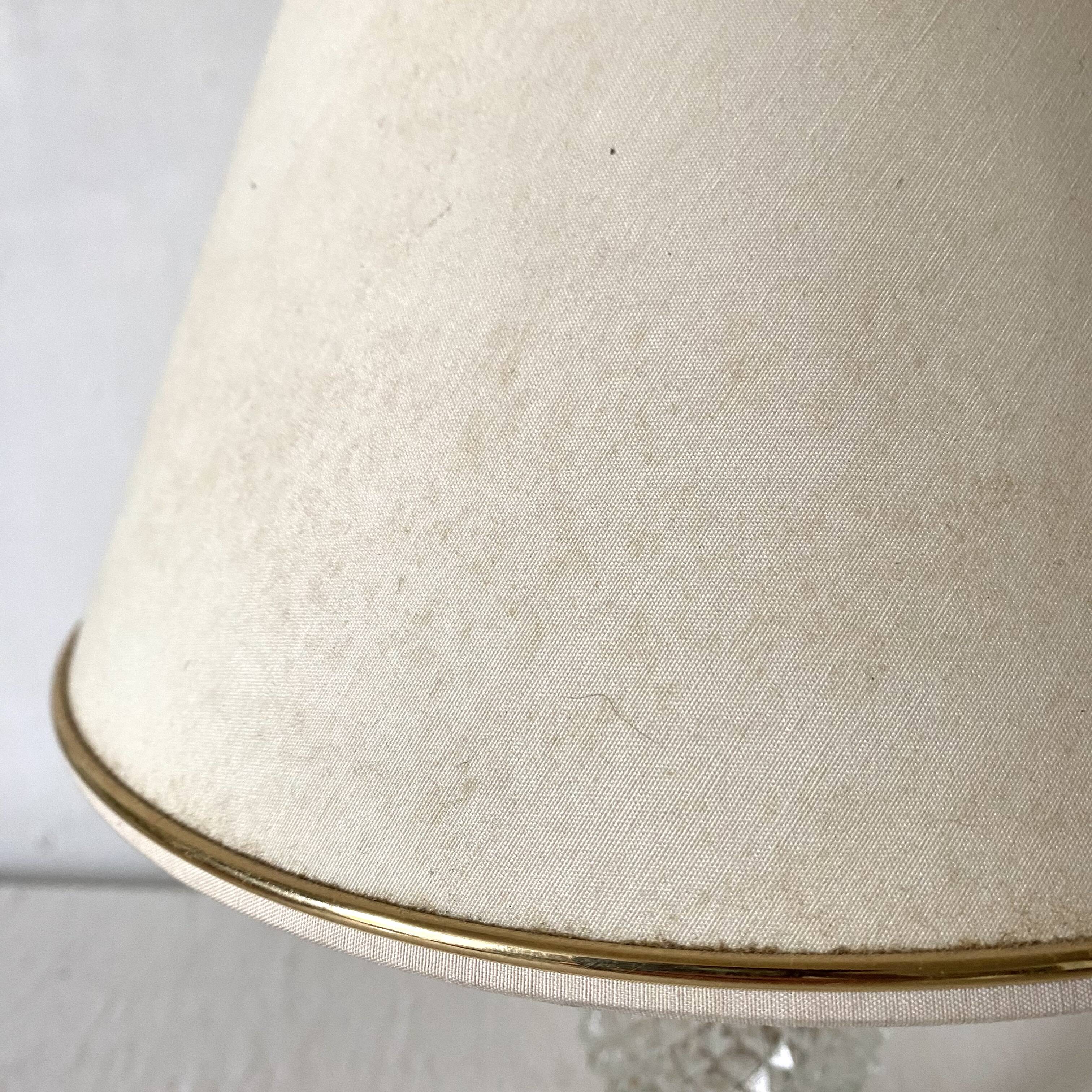 Retro lamp in glass and gold metal