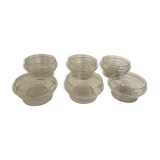 Champagne cups of smoked glass