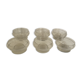 Coupes à champagne en verre fumé